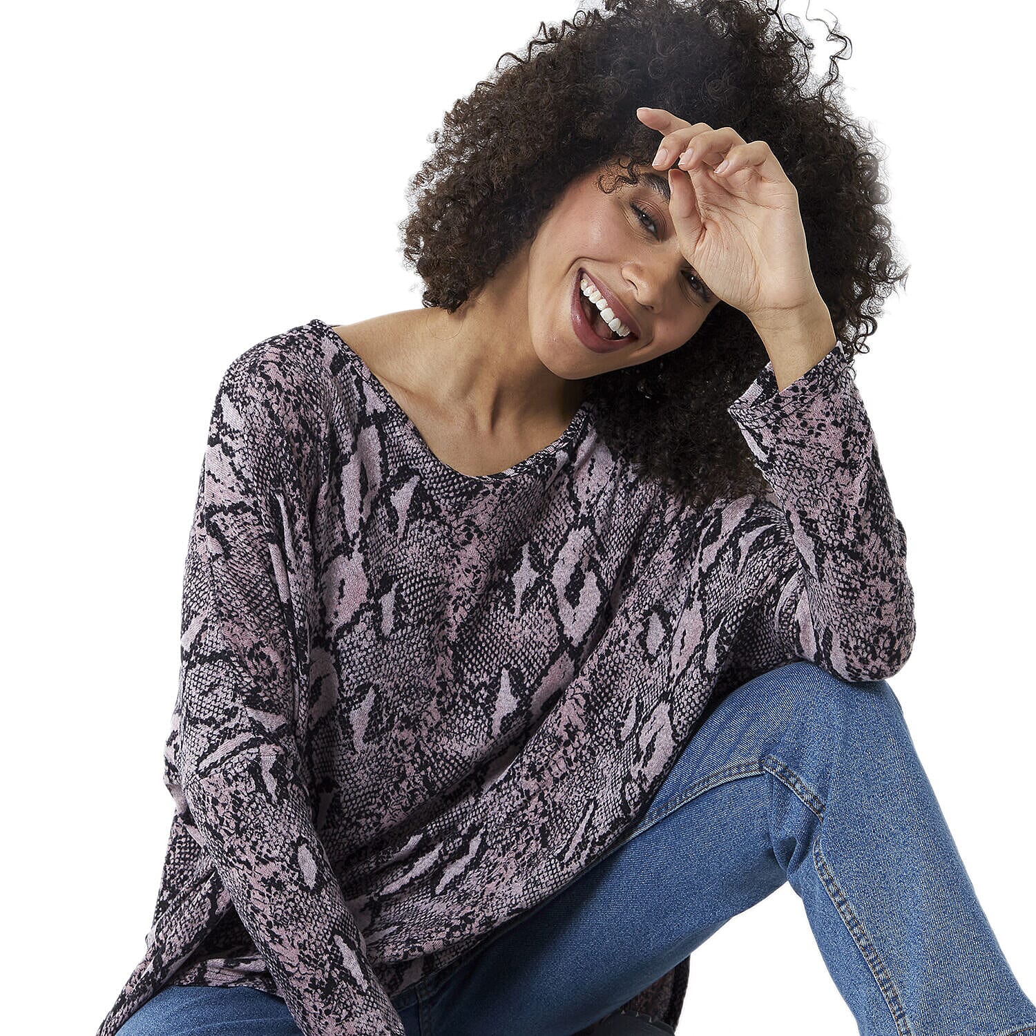 Nova of London - Curve Collection Slash Neck Asymmetric Top (Size S-M,8-16) - Pink