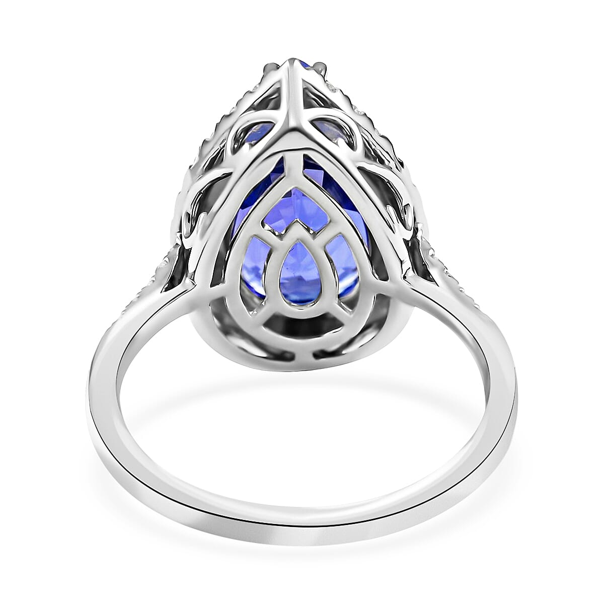 950 Platinum  AAAA  Tanzanite   White Diamond  VS Ring 6.25 pc,  Platinum Wt. 5.98 Gms  6.250  Ct.