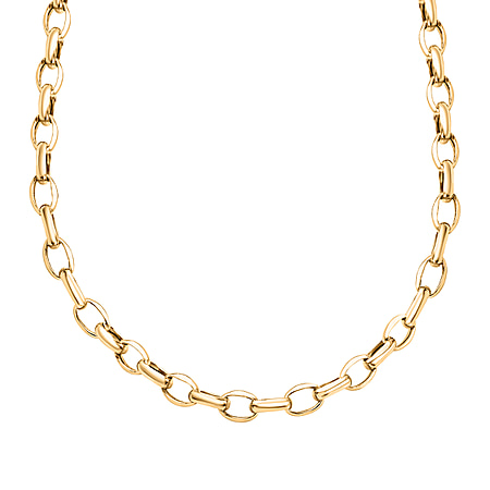 9K Yellow Gold Belcher Necklace (Size - 20) With Spring Ring Clasp, Gold Wt. 3.60 Gms
