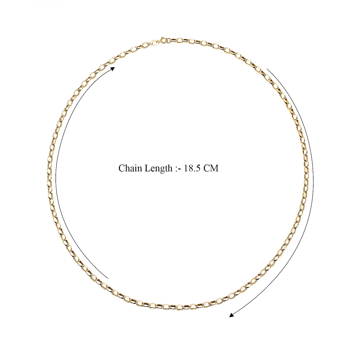 One Time Closeout Deal -9K Yellow Gold Oval Belcher Necklace (Size - 20) 4.02 Grms