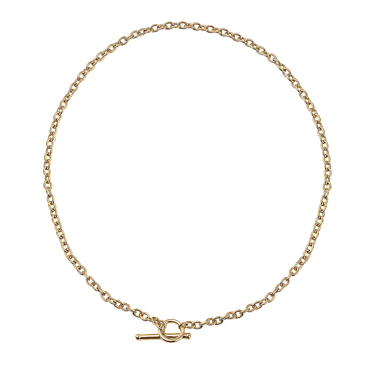 Hatton Garden Close Out Italian Made- 9K Yellow Gold Belcher Necklace (Size - 18) with T-Bar Clasp, Gold Wt. 5.70 Gms