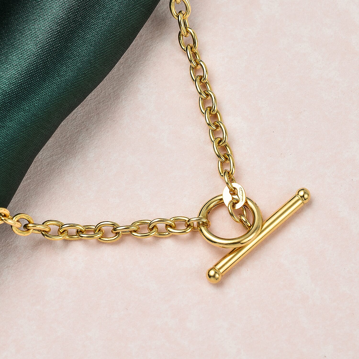 Hatton Garden Close Out Italian Made- 9K Yellow Gold Belcher Necklace (Size - 18) with T-Bar Clasp, Gold Wt. 5.70 Gms