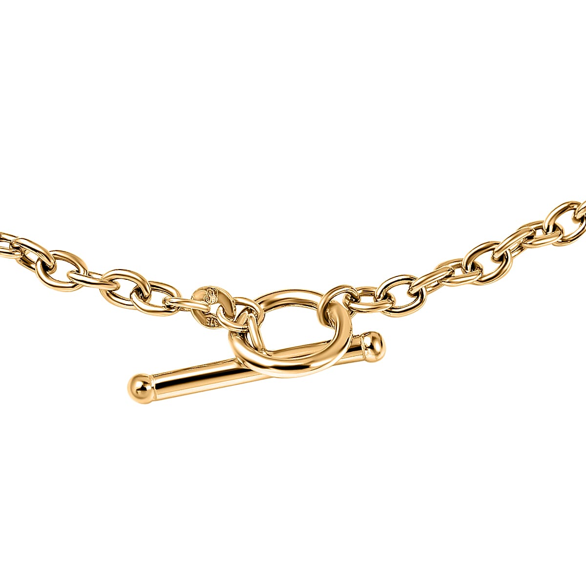 Hatton Garden Close Out Italian Made- 9K Yellow Gold Belcher Necklace (Size - 18) with T-Bar Clasp, Gold Wt. 5.70 Gms