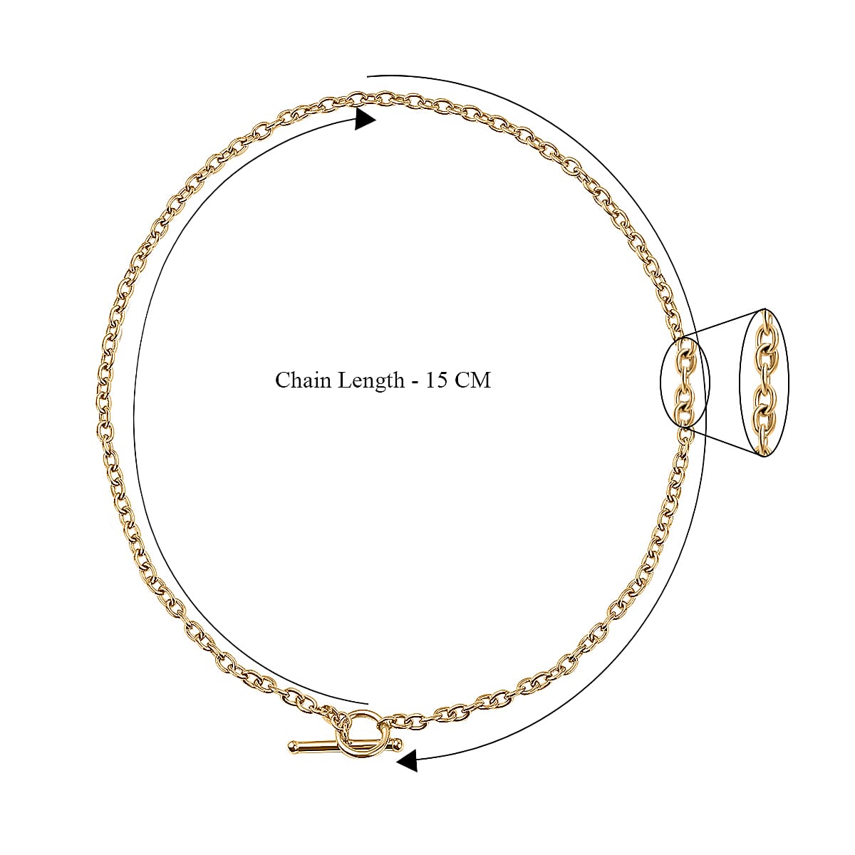 Hatton Garden Close Out Italian Made- 9K Yellow Gold Belcher Necklace (Size - 18) with T-Bar Clasp, Gold Wt. 5.70 Gms