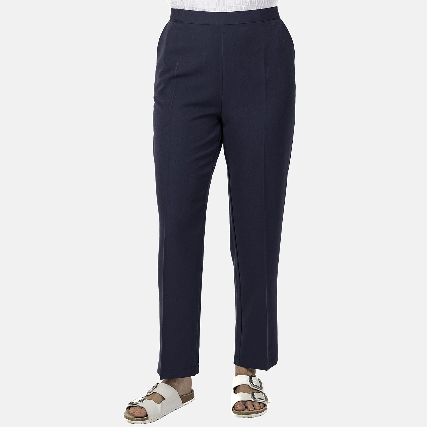 EMMA Two Way Stretchable Trouser (Size 16) - Navy