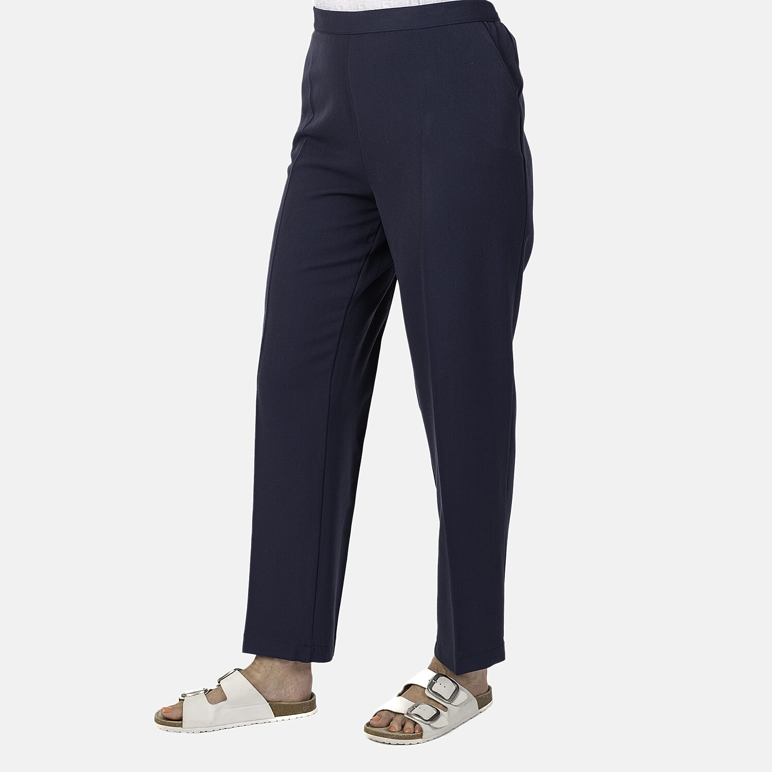 EMMA Two Way Stretchable Trouser (Size 16) - Navy