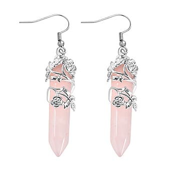 https://tjcuk.sirv.com/Products/72/6/7266246/Rose-Quartz-Bullet-Earrings-with-hook-in-Stainless-Steel-and-Silver-To_7266246_3.jpg?w=342&h=342