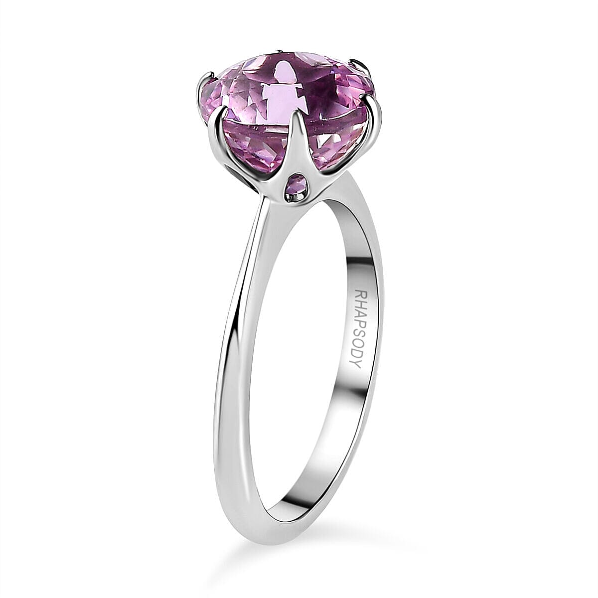 Doorbuster - RHAPSODY 950 Platinum AAAA Patroke Kunzite Ring 3.35 Ct.