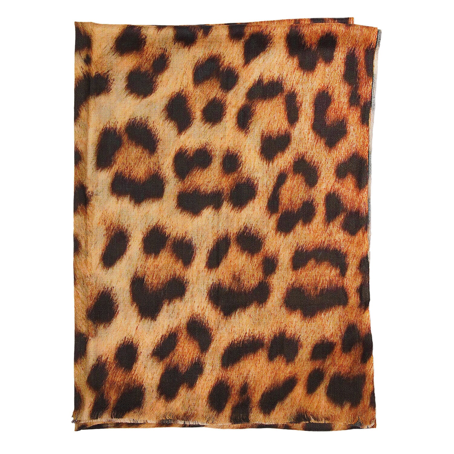 Closeout Deal- LA MAREY 100% Cashmere Wool Leopard Pattern Scarf (Size 195x70 Cm) - Leopard
