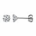 9K White Gold 1 Carat AA Moissanite Solitaire Stud Earrings With Post Push Back