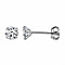 9K White Gold 1 Carat AA Moissanite Solitaire Stud Earrings With Post Push Back