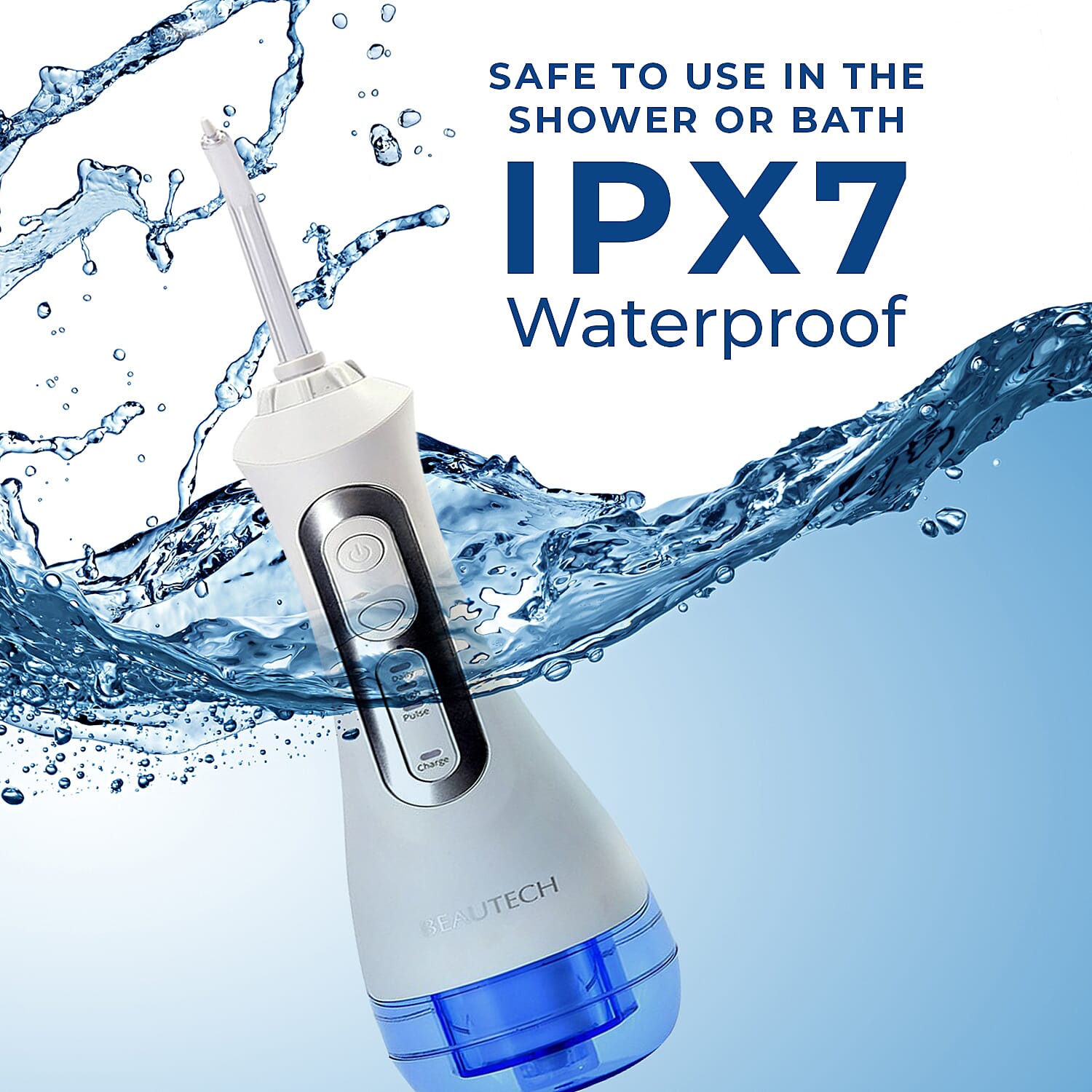 Beautech - Water Flosser with 3 Heads and IPX7 Waterproof- 3 Modes Clean, soft and Massage- 200 ml Tank