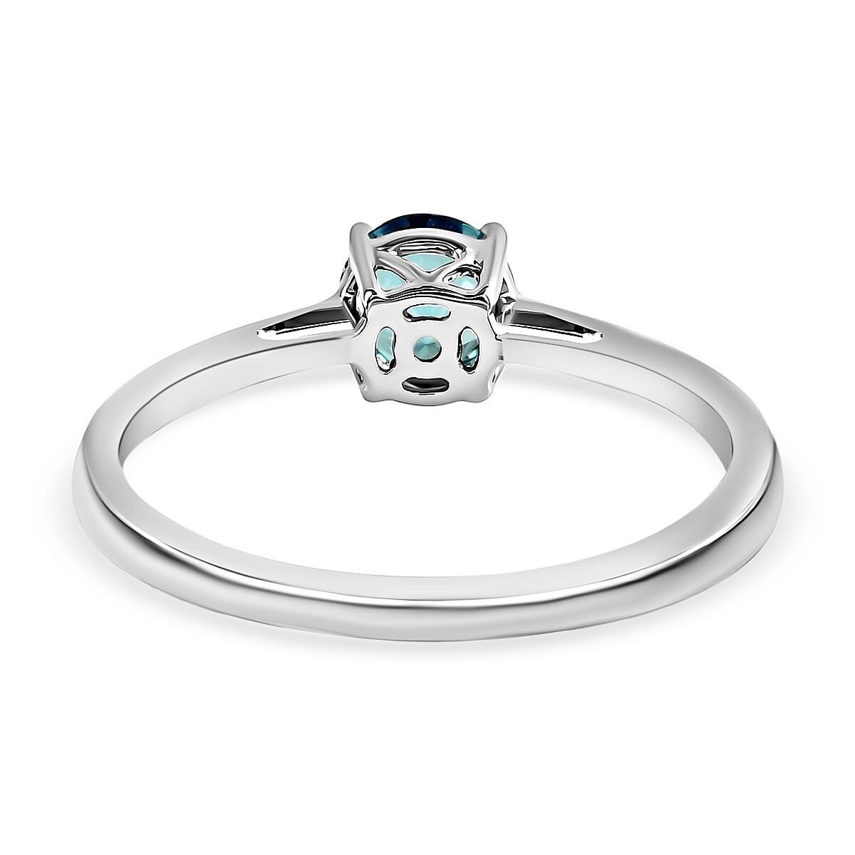 AGI Certified and Appraised ILIANA 18K White Gold AAA Santa Maria Aquamarine Solitaire Ring 1.00 Ct.