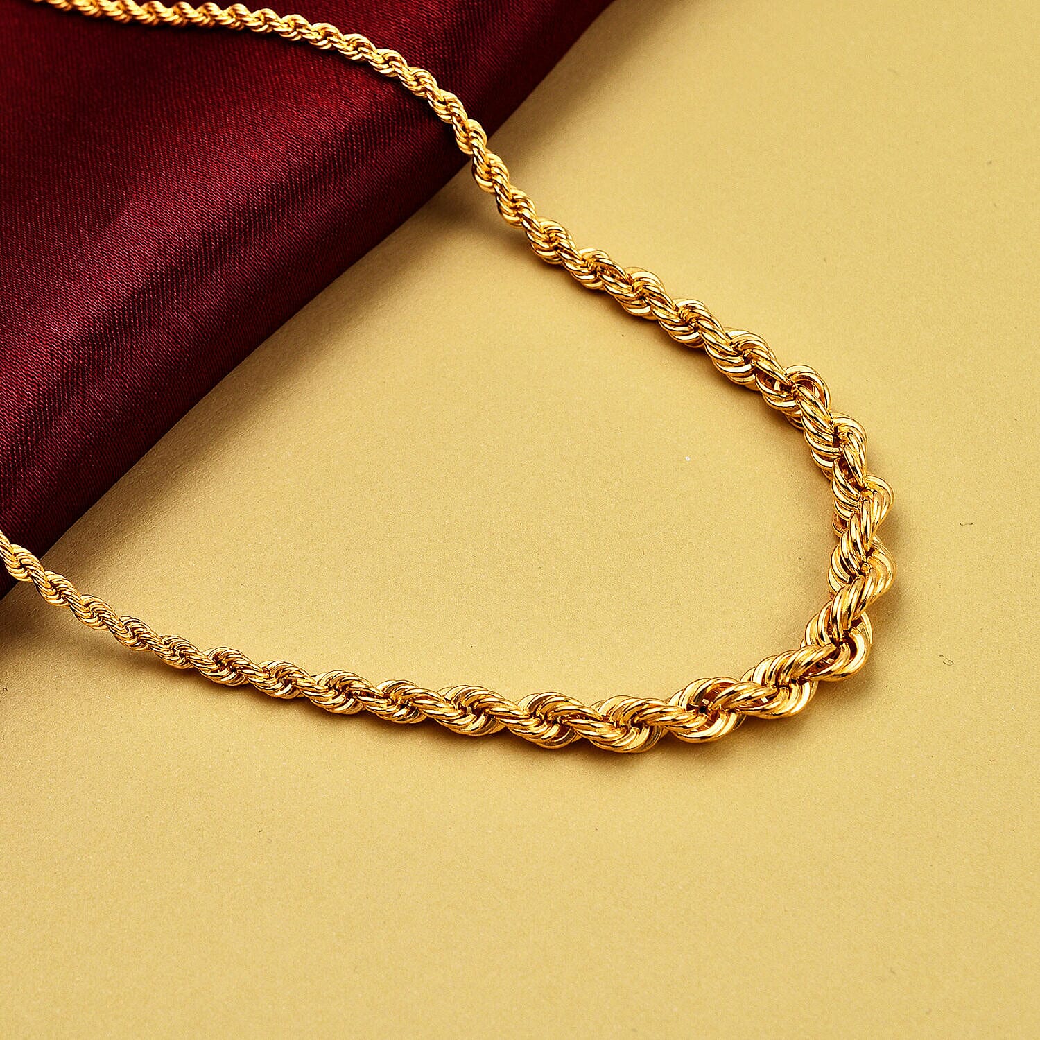 Doorbuster - 22K Yellow Gold Necklace (Size 20) with Lobster Clasp, Gold Wt. 9.57 Gms (91.6% Purity)