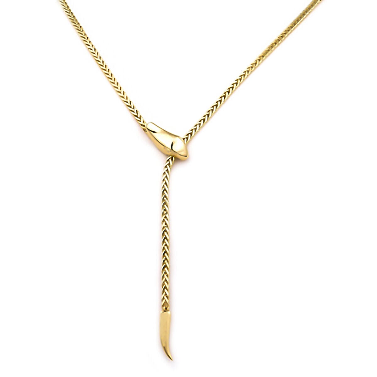 One Time Italian Made Close Out Deal - 9K Yellow Gold Serpent Necklace (Size - 20) Adjustable, Gold Wt. 5.14 Gms