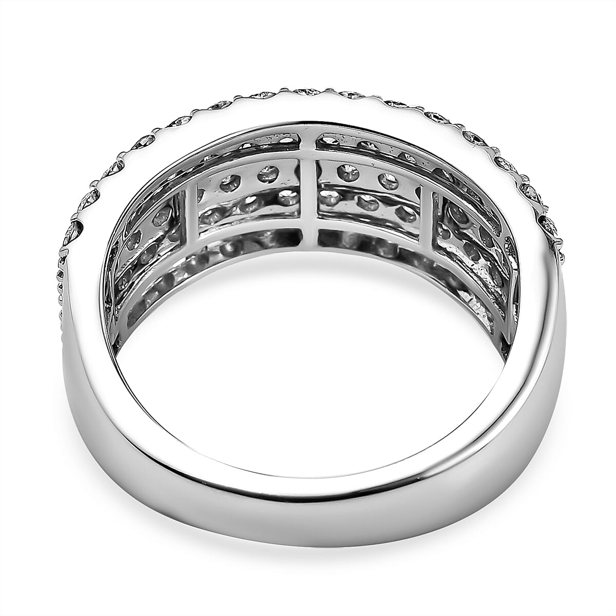 NY Close Out - 14K White Gold Diamond (I1-I2-G-H) Ring 2.06 Ct, Gold Wt. 5.85 Gms