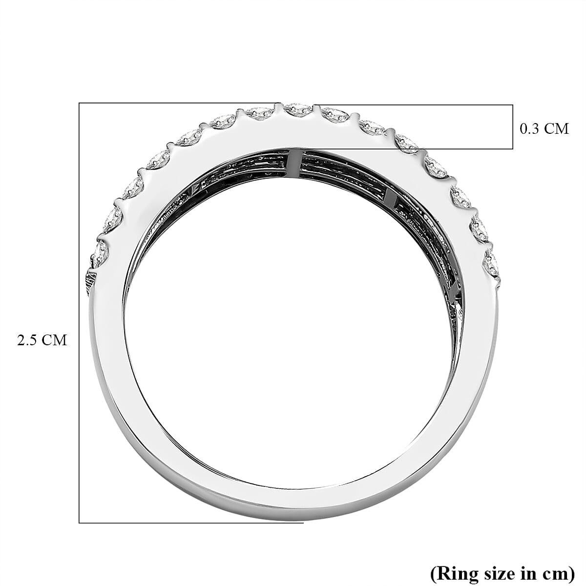 NY Close Out - 14K White Gold Diamond (I1-I2-G-H) Ring 2.06 Ct, Gold Wt. 5.85 Gms