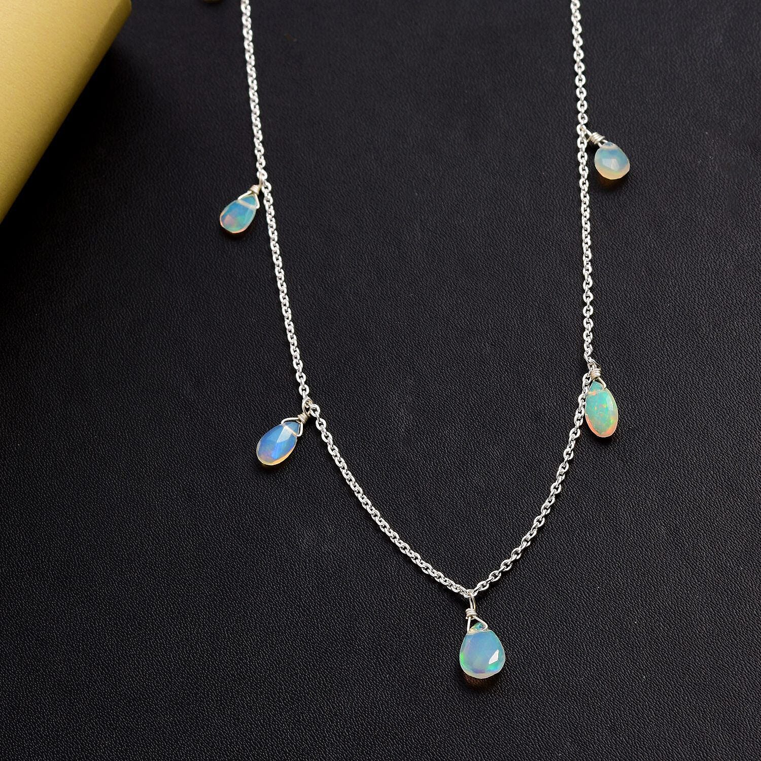 Ethiopian Welo Opal Necklace (Size 20) in Sterling Silver 3.65 Ct