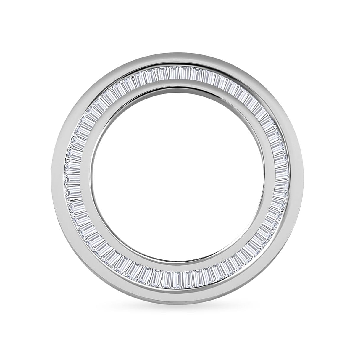 NY CloseOut - 950 Platinum IGI Certified Diamond (I3-GH) Circle Pendant