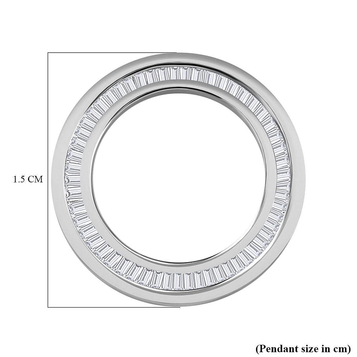 NY CloseOut - 950 Platinum IGI Certified Diamond (I3-GH) Circle Pendant