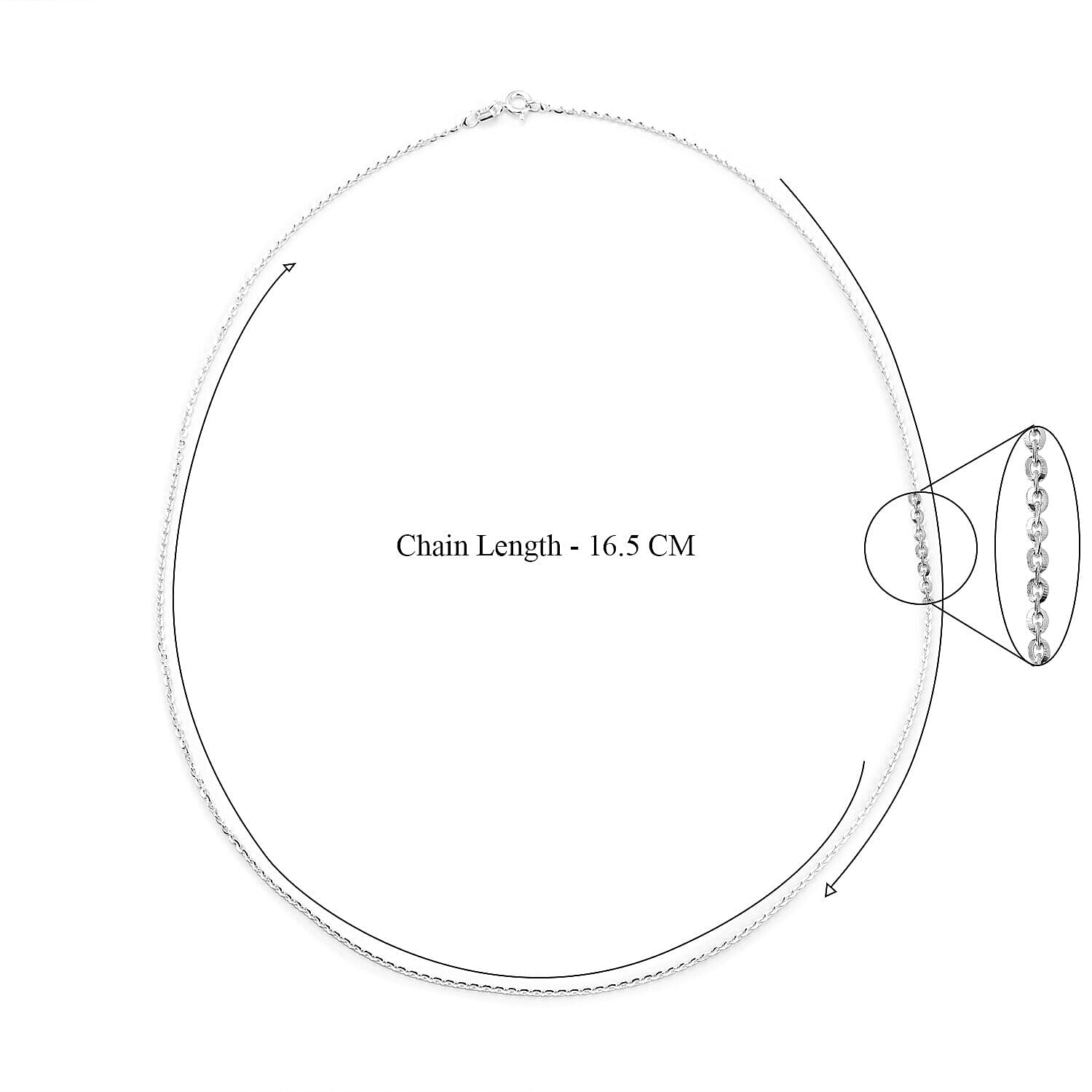 Italian Made - Sterling Silver Belcher Chain (Size - 18) with Spring Ring Clasp.