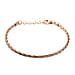 Rose Gold Overlay Sterling Silver Twisted Bracelet (Size - 7 With 1 Inch Extender) ), Silver Wt. 5.78 Gms