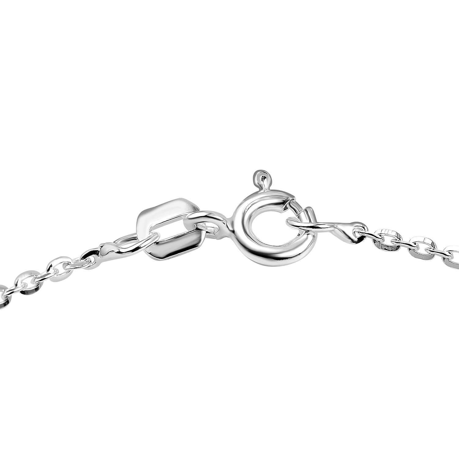 Doorbuster - Sterling Silver Bracelet (Size - 7.25) With Spring Ring Clasp.