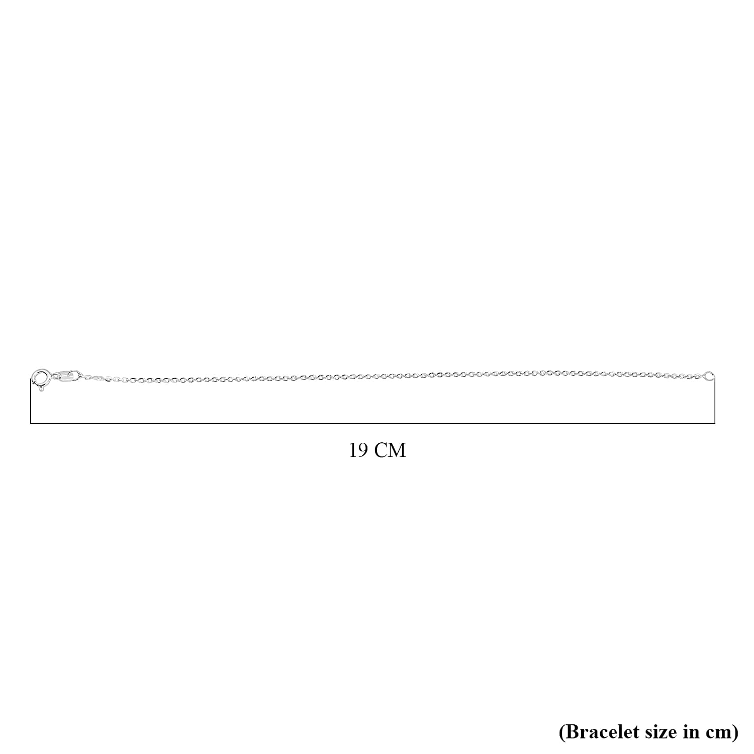 Doorbuster - Sterling Silver Bracelet (Size - 7.25) With Spring Ring Clasp.