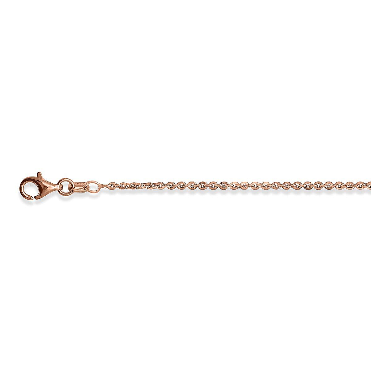 Rose Gold Overlay Sterling Silver Brillantina Belcher Bracelet (Size - 7.25) with Spring Ring Clasp