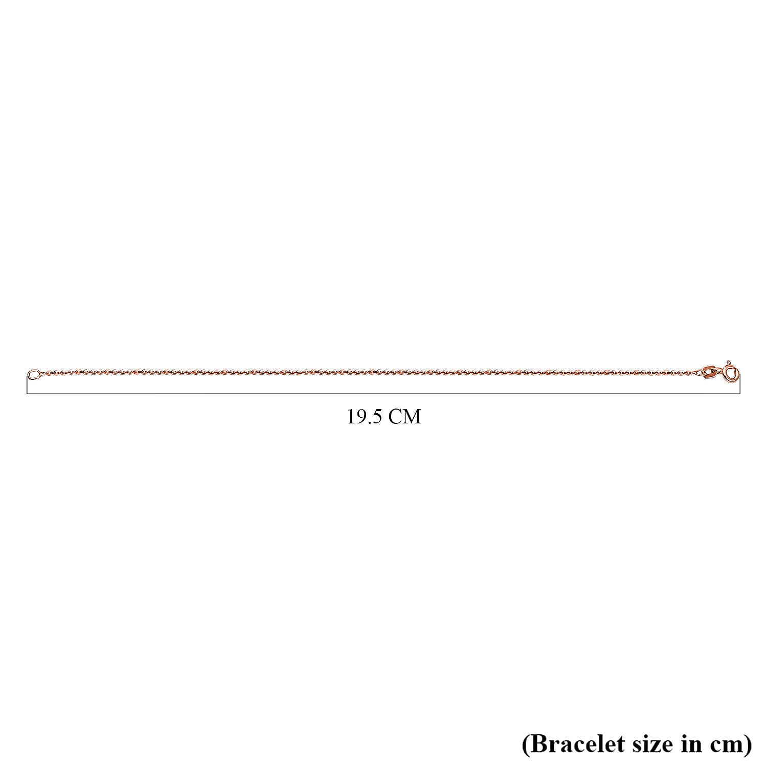 Rose Gold Overlay Sterling Silver Brillantina Belcher Bracelet (Size - 7.25) with Spring Ring Clasp