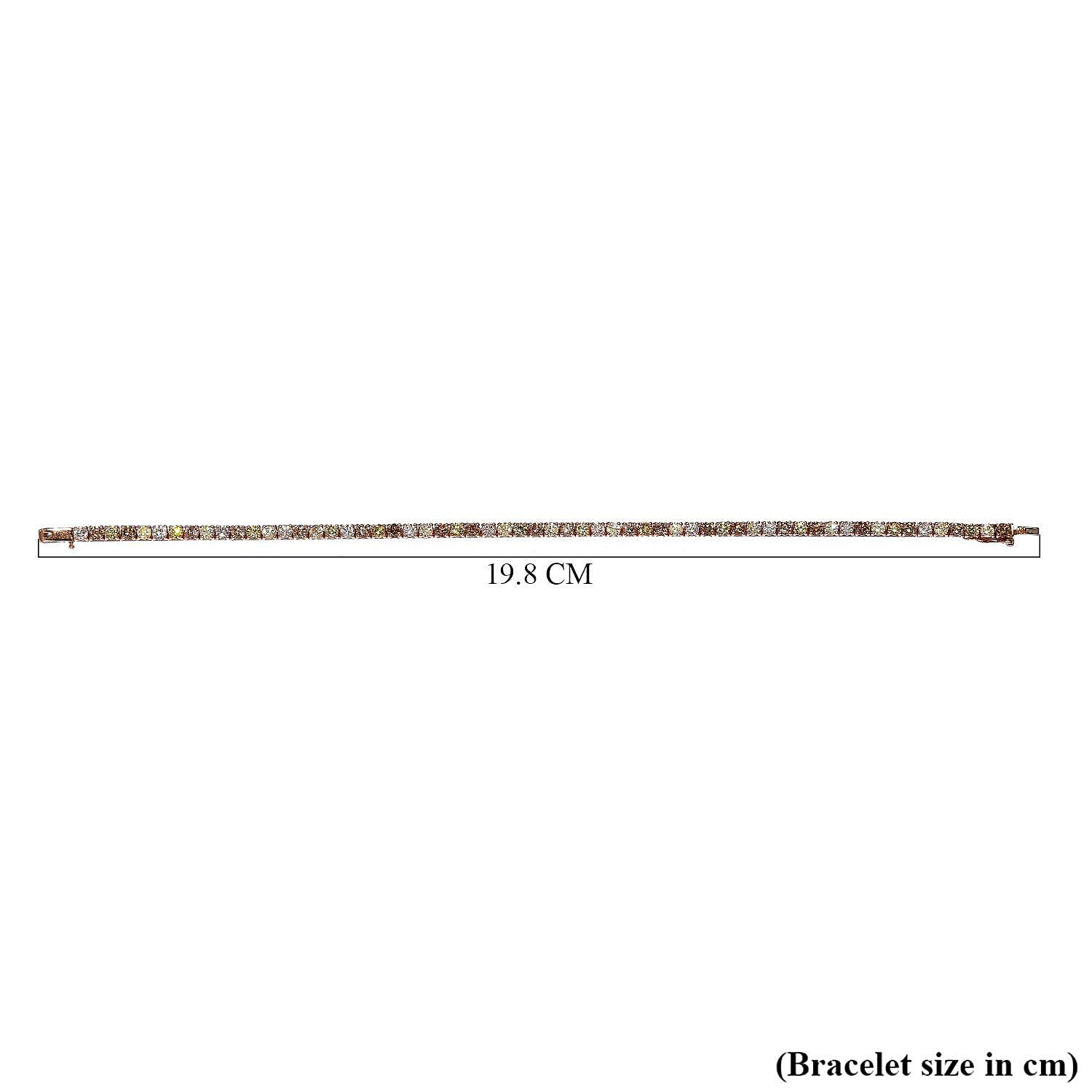 Doorbuster - First Time Ever 14K Rose Gold Natural Coloured Diamond Bracelet (Size 7.5) 5.00 Ct, Gold Wt. 8.70 Gms.