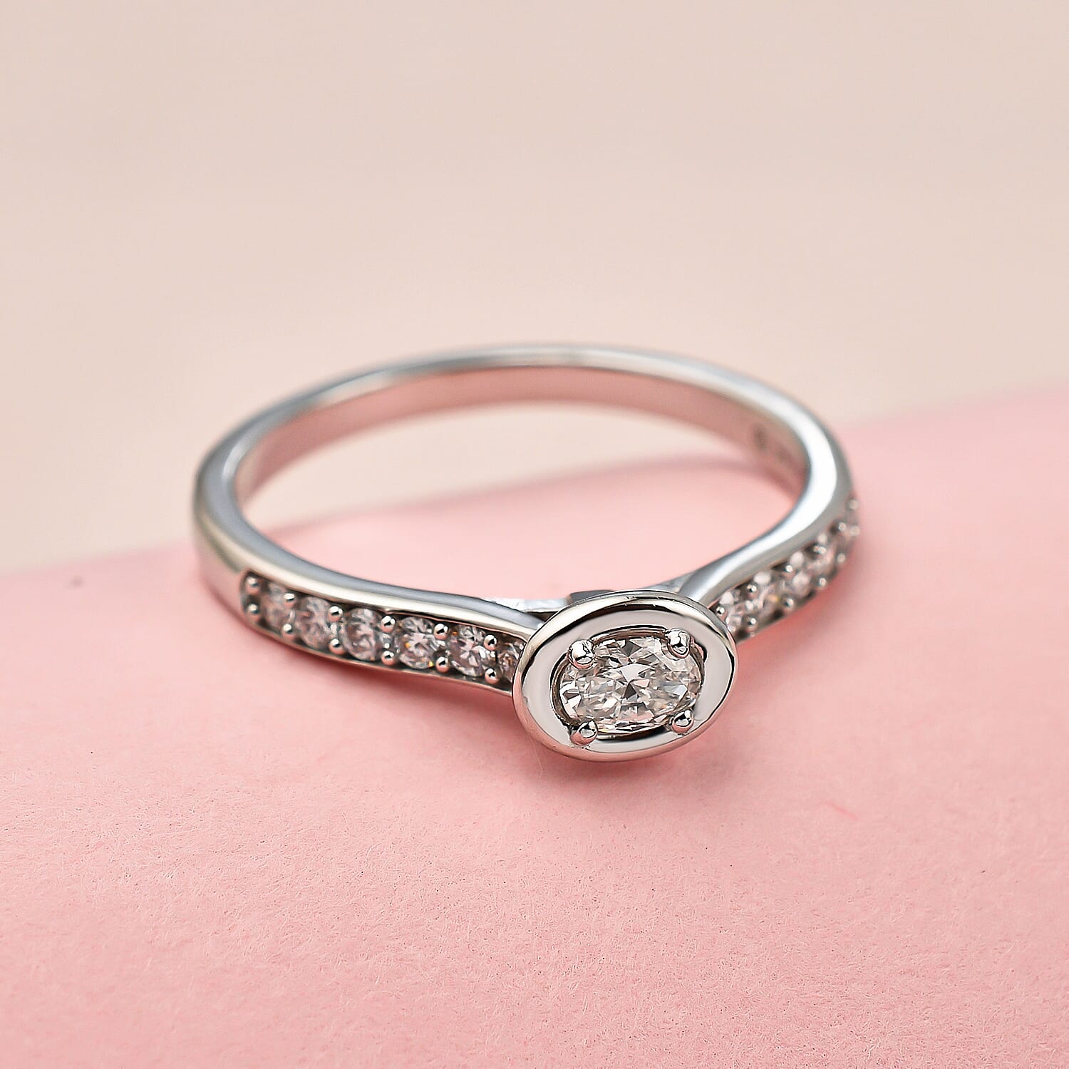 NY Closeout - 14K White Gold Diamond (SI-G-H) Ring 0.35 Ct.