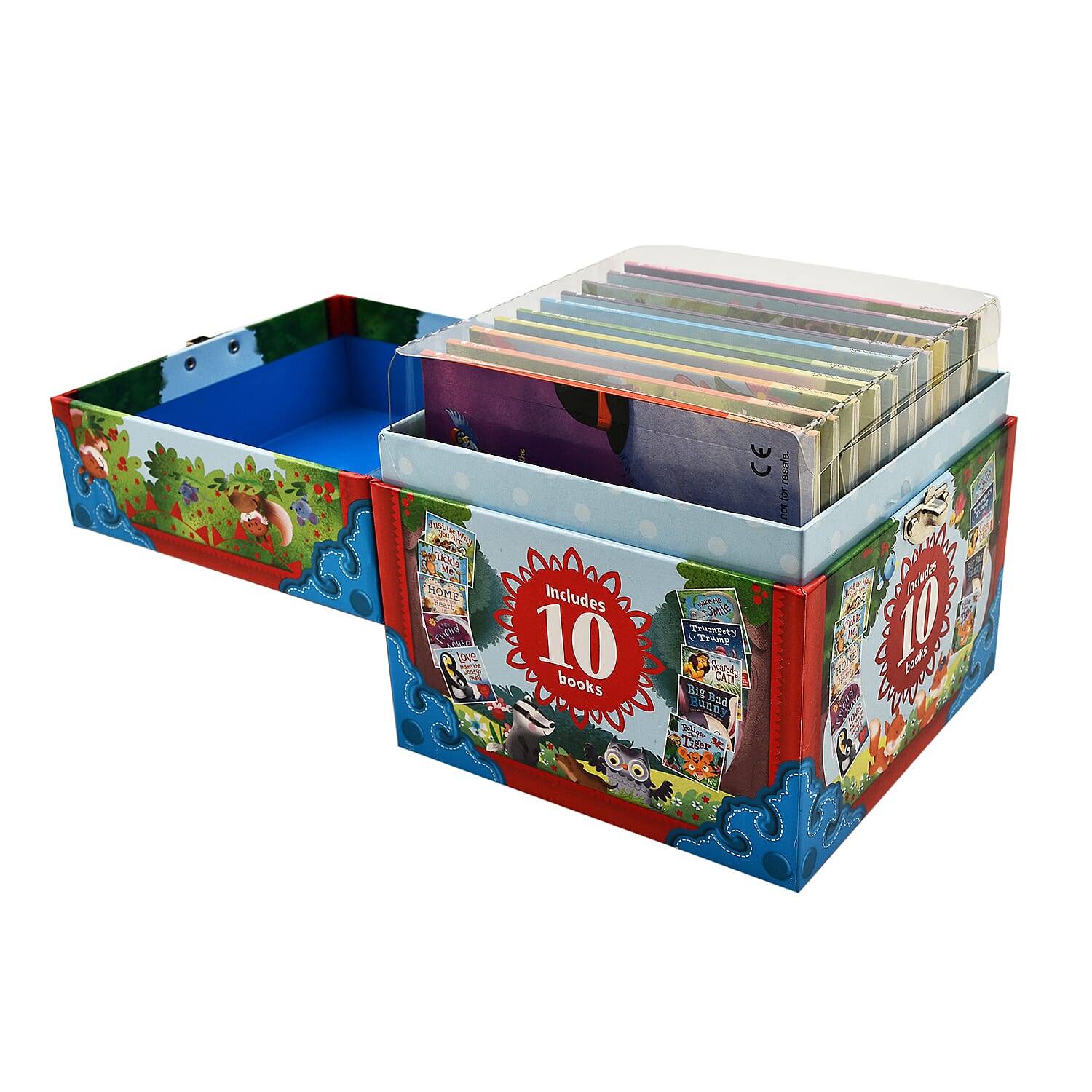Set of 10 Books - My little Library of Animal Stories - Red