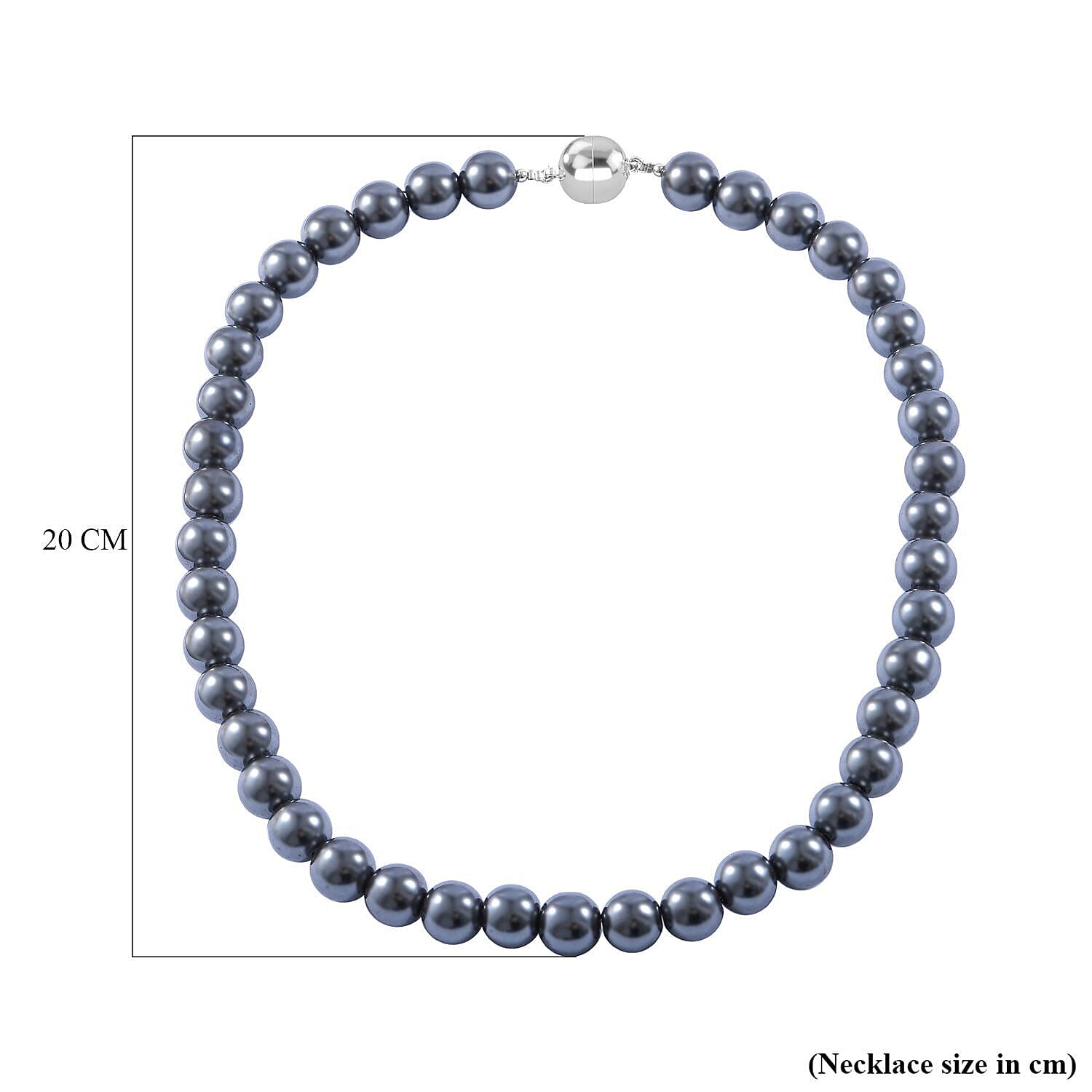 Hematite Necklace (Size 20) with Magnetic Lock 800.00 Ct