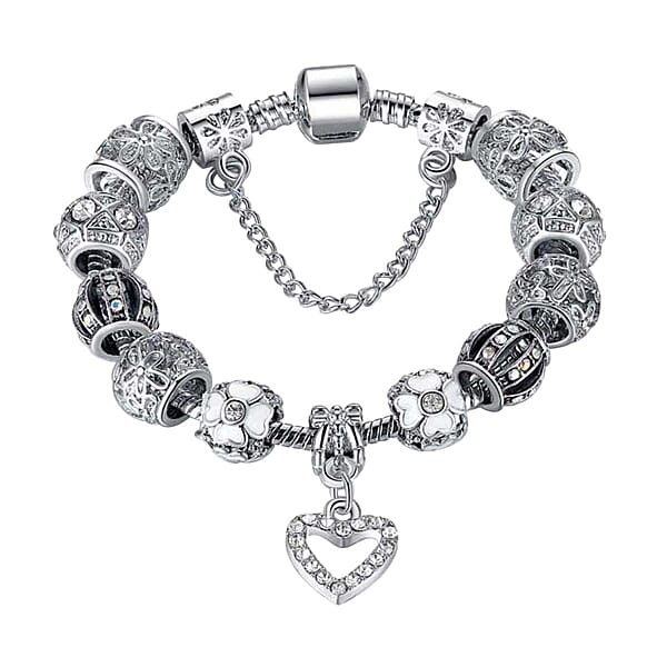 One Time Close Out Deal Designer Inspired Charm Bracelet (Size 6.5