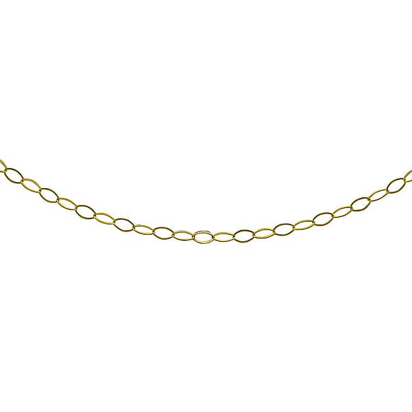 Hatton Garden Close Out 9K Yellow Gold Oval Link Necklace (Size 18
