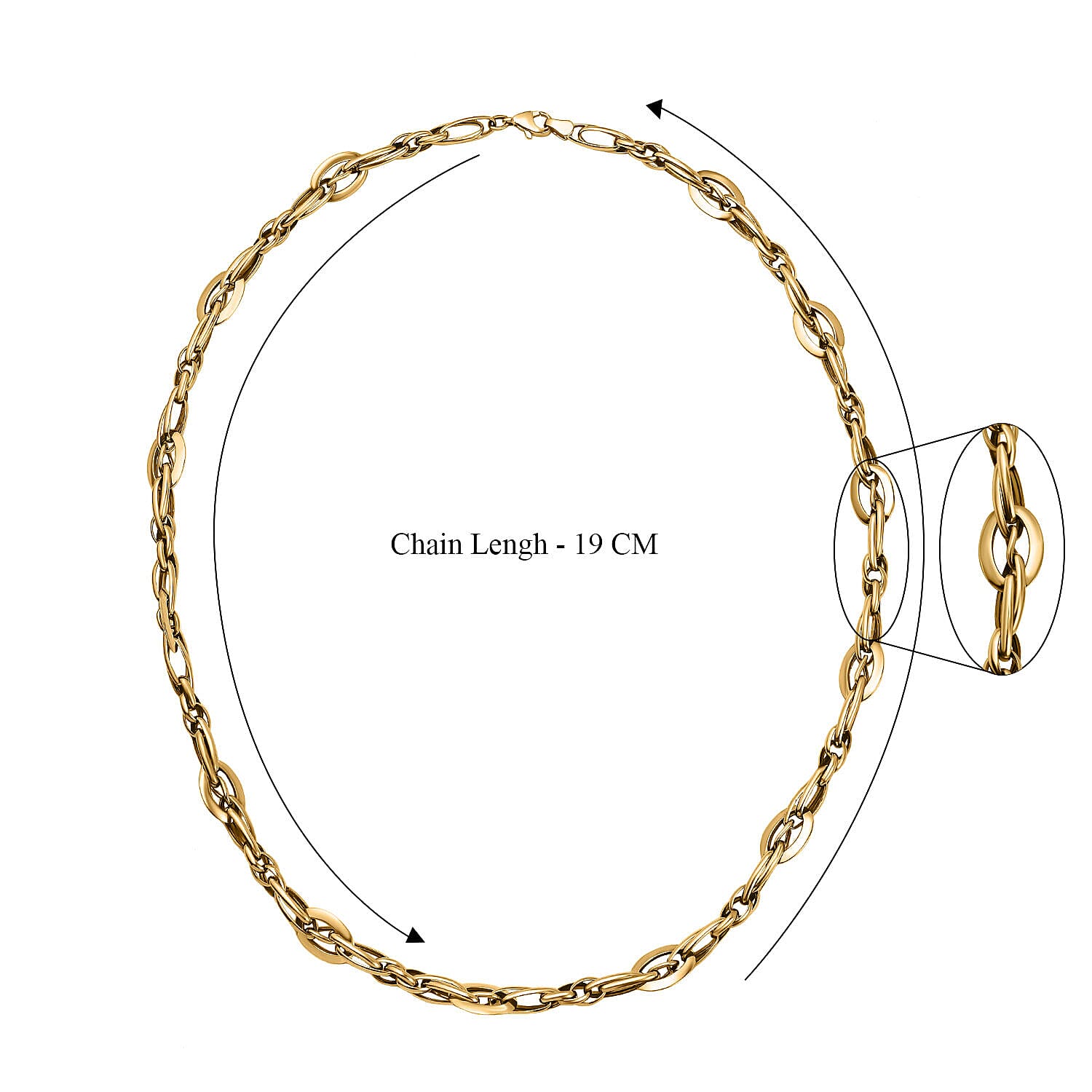 Designer Closeout - 9K Yellow Gold Necklace (Size - 20), Gold Wt. 9.63 Gms