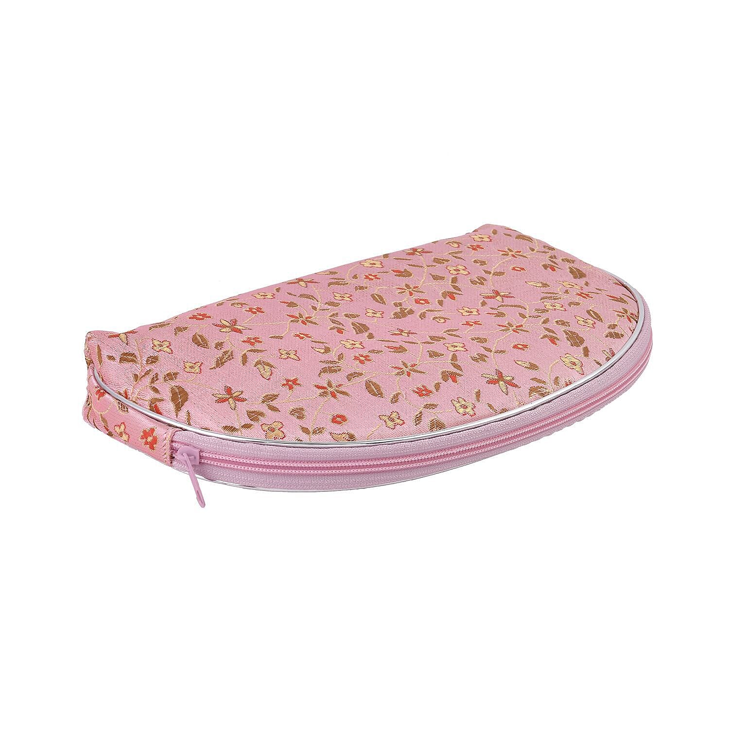 Embroidery Jewellery Organiser (Size 22x14x1 cm) - Pink