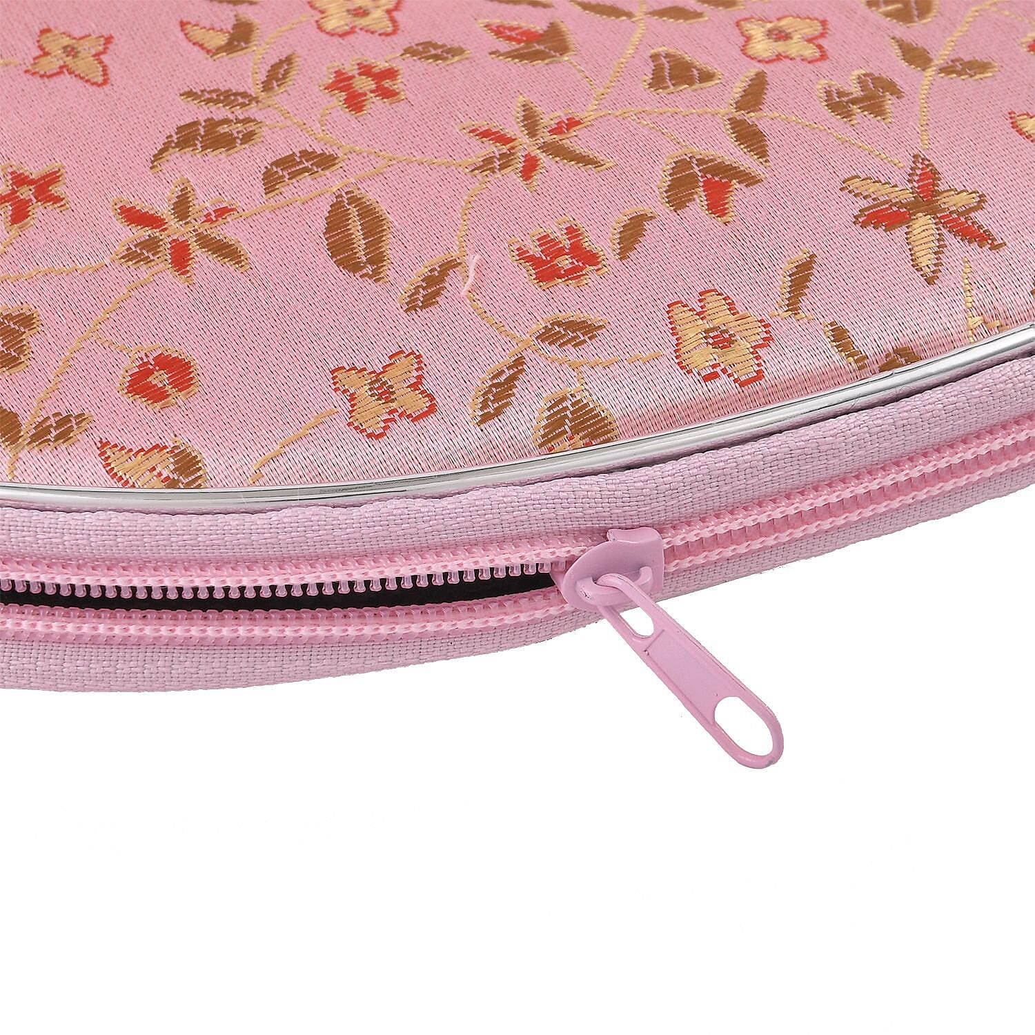 Embroidery Jewellery Organiser (Size 22x14x1 cm) - Pink