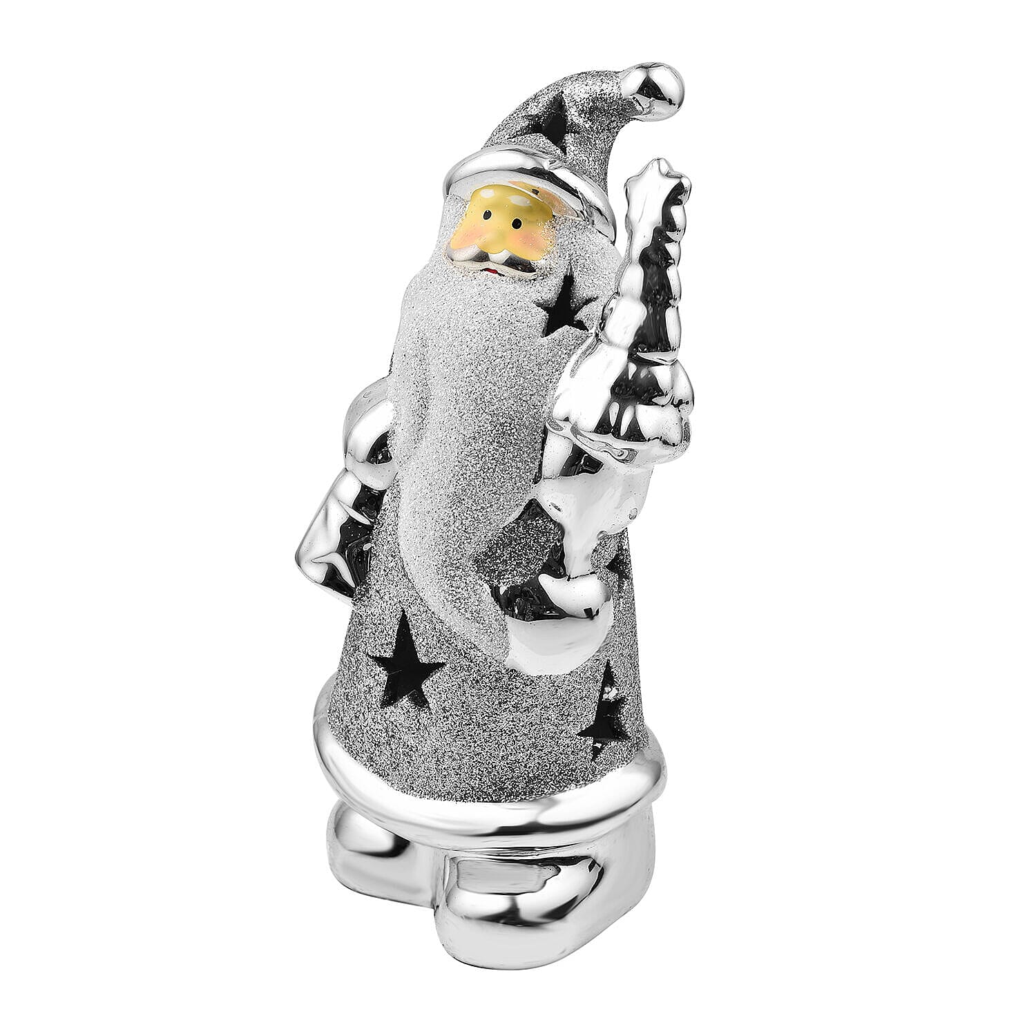 Lightup Santa Toy with Colour Changing LED Light - Red