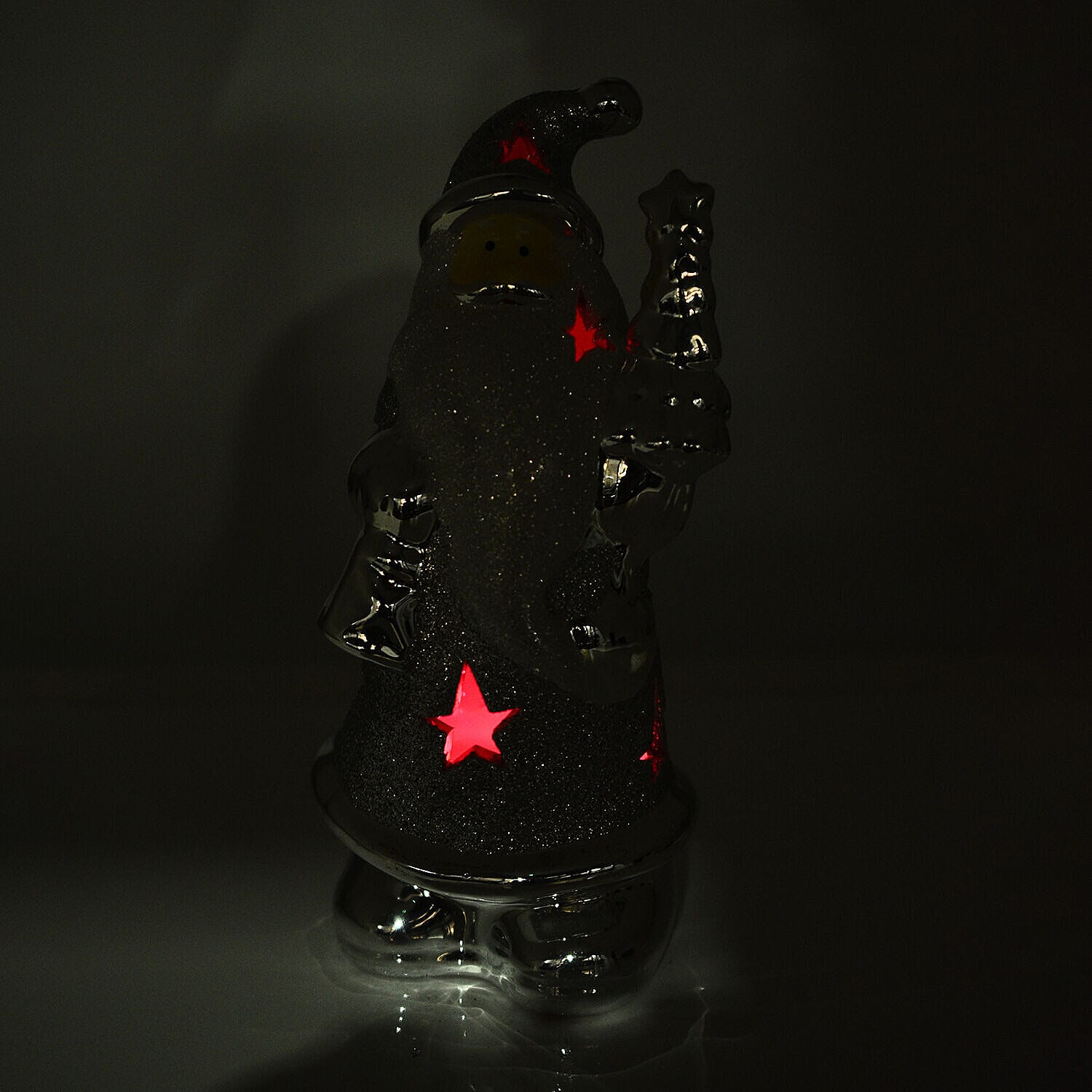 Lightup Santa Toy with Colour Changing LED Light - Red