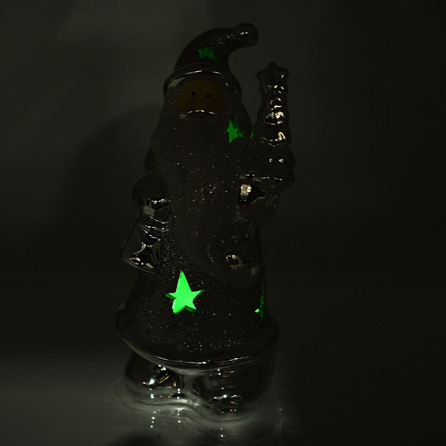 Lightup Santa Toy with Colour Changing LED Light - Red