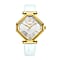 Limited Edition - Gamages Of London Ladies Diamond Stature Ladies Watch with Leather Strap - White