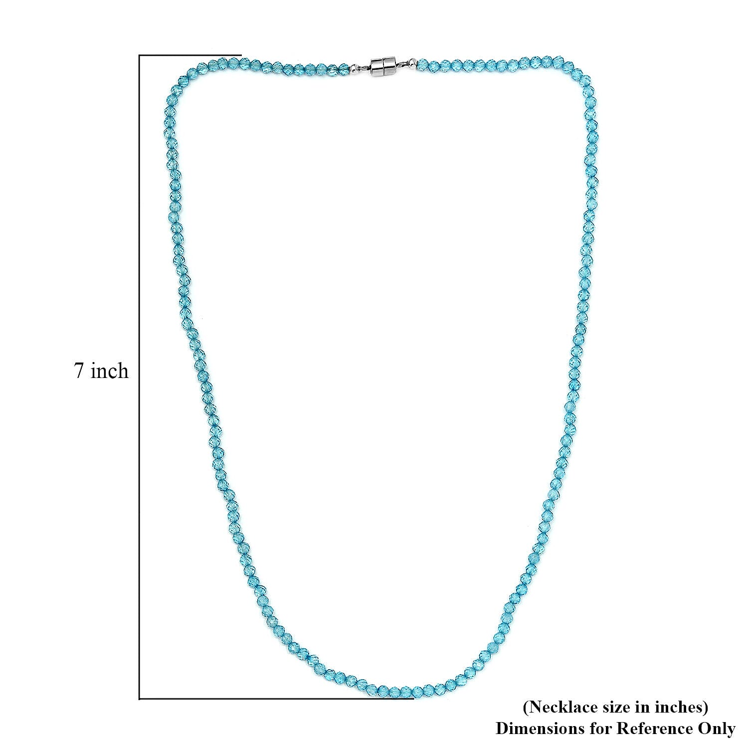Blue Topaz Necklace (Size - 20) 33.00cts