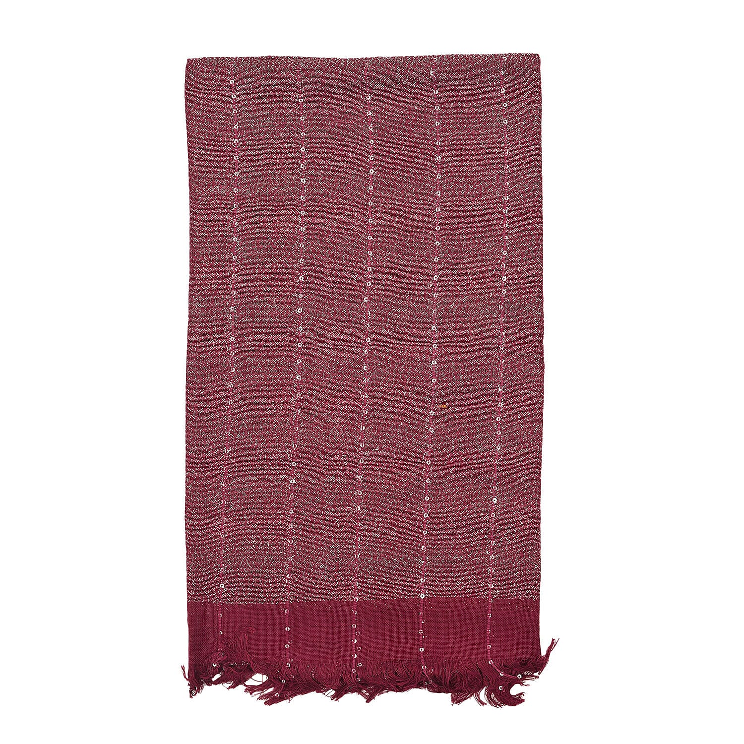 Viscose Shiny Metallic Mesh Shawl - Magenta