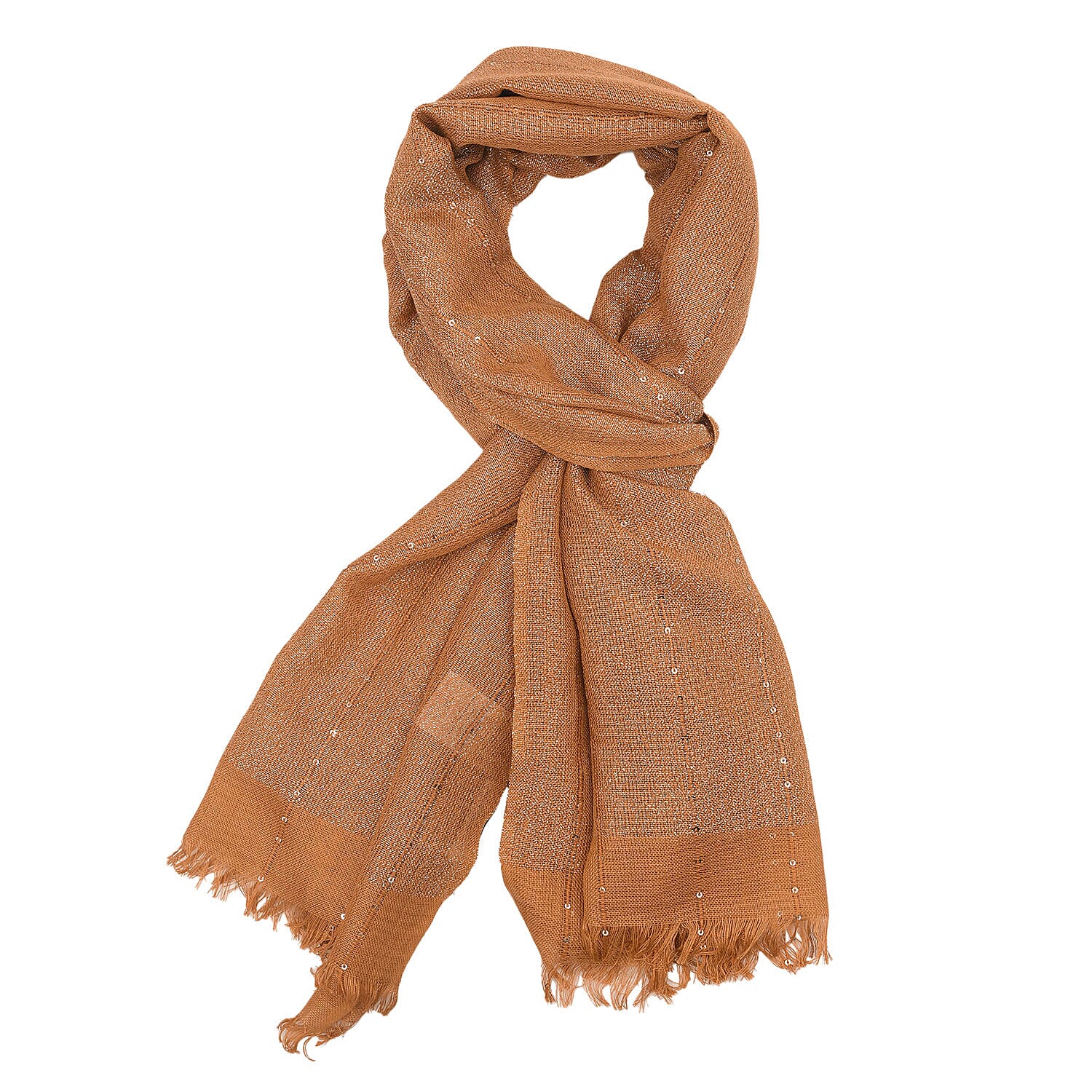 Viscose Shiny Metallic Shawl - Gold