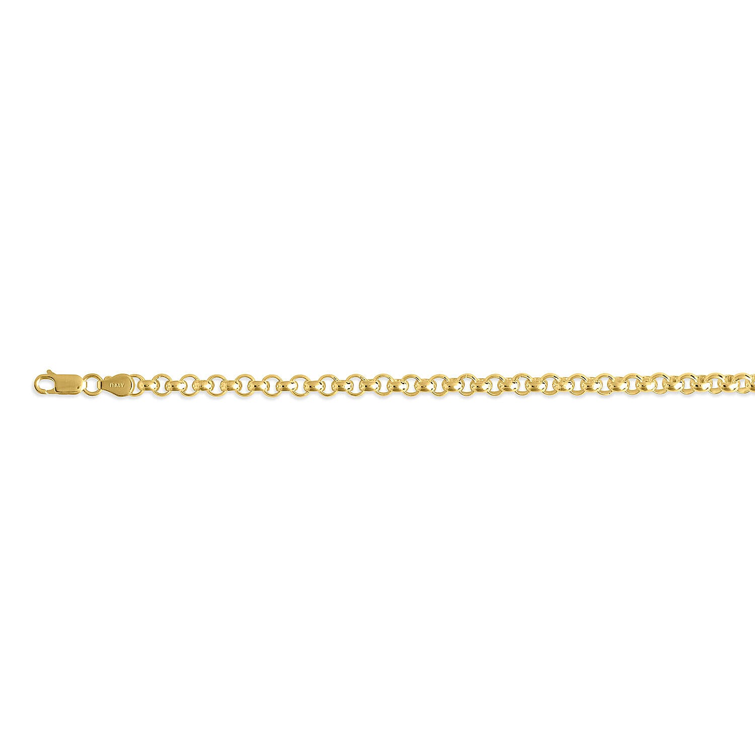 SILVER MELTDOWN- Solid Link rose Gold Overlay Sterling Silver Classic Round Belcher  Necklace (Size - 20) with Lobster Clasp, Silver Wt. 19.00 Gms