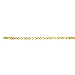 Yellow Gold Plated Sterling Silver Rolo Chain (Size - 20) with Lobster Clasp, Silver Wt. 17.90 Gms