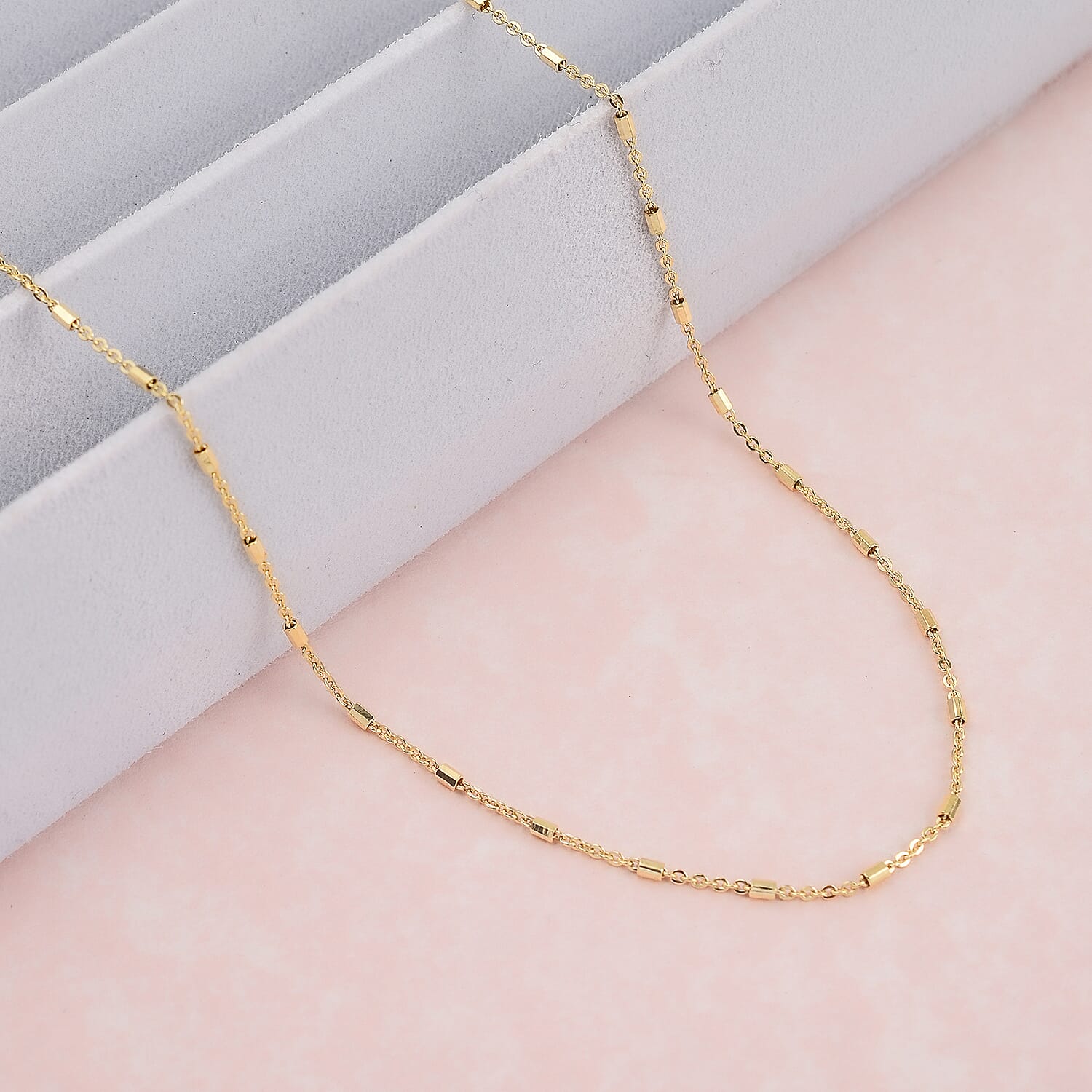 Yellow Gold Overlay Sterling Silver Chain (Size - 20)