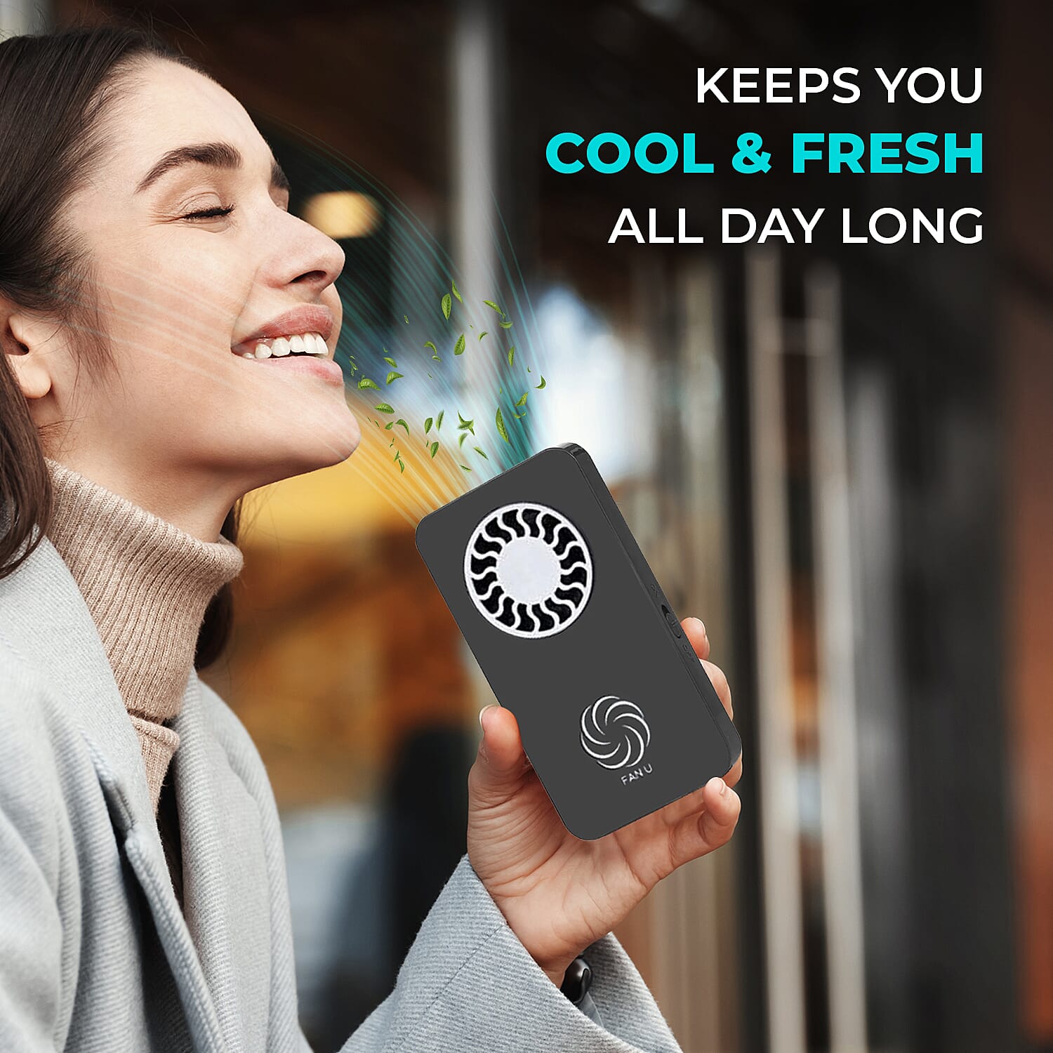 FanU - Portable easy to Carry Fan - Black